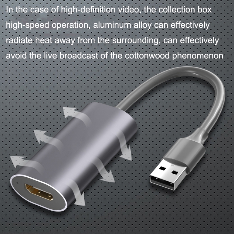 HD31 HDMI a USB2.0 Juego de alta definición Grabación en vivo 4K con colector de cable - 2