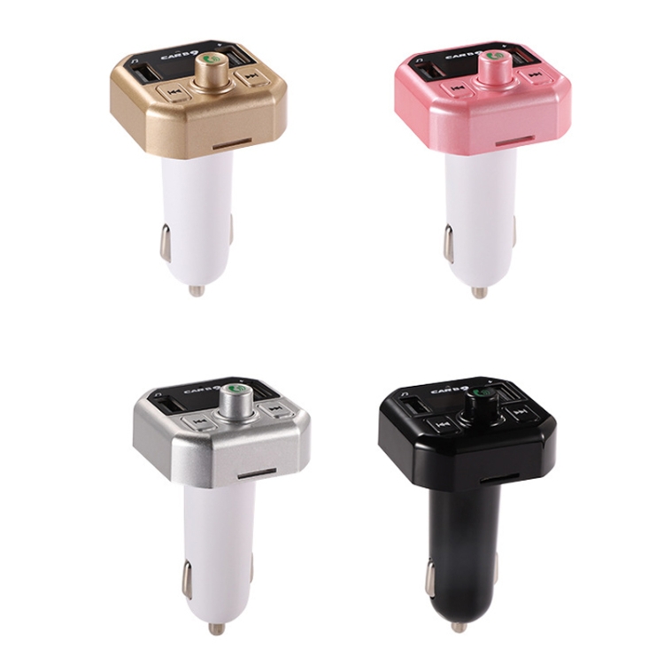 B9 Smart Digital Display Dual USB Bluetooth Car Charger with Hands-free Call Function(Silver)