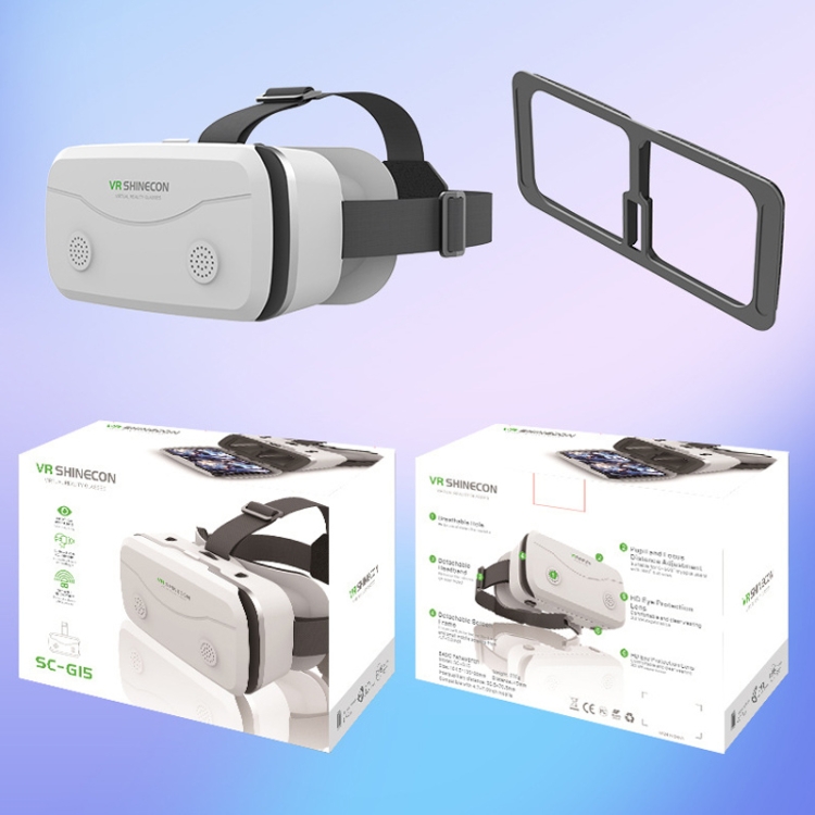 VRSHINECON G15 Casco Realidad virtual Gafas VR Todo en uno Juego Teléfono Gafas 3D (Negro) - B8