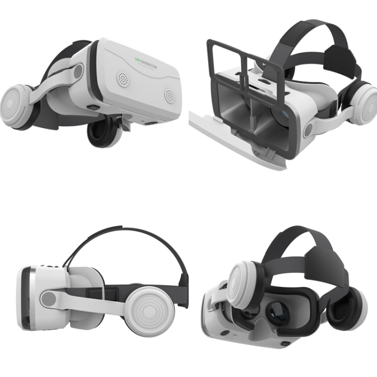 VR SHINECON G15E Auriculares especiales para teléfono todo en uno con gafas 3D Consola de juegos VR (Blanco) - B2