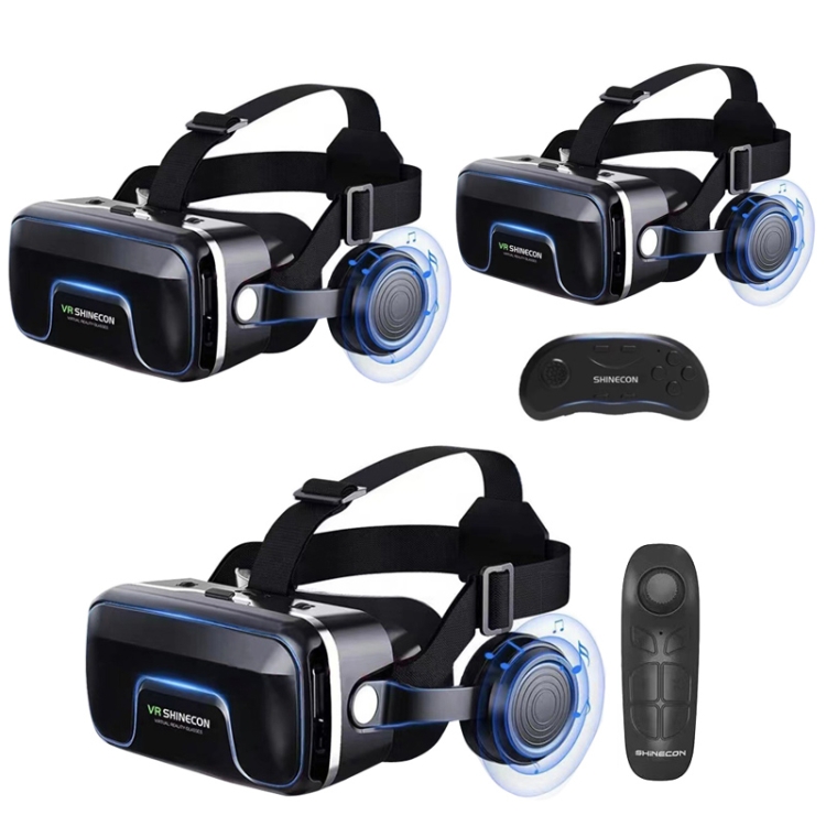 VR SHINECON G04EA Aumento de la versión 7th VR Gafas 3D Juego de realidad virtual Gafas digitales con auriculares - B1