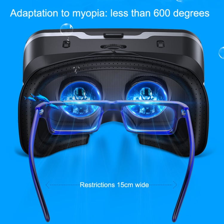 VR SHINECON G04EA Aumento de la versión 7th VR Gafas 3D Juego de realidad virtual Gafas digitales con auriculares - B6
