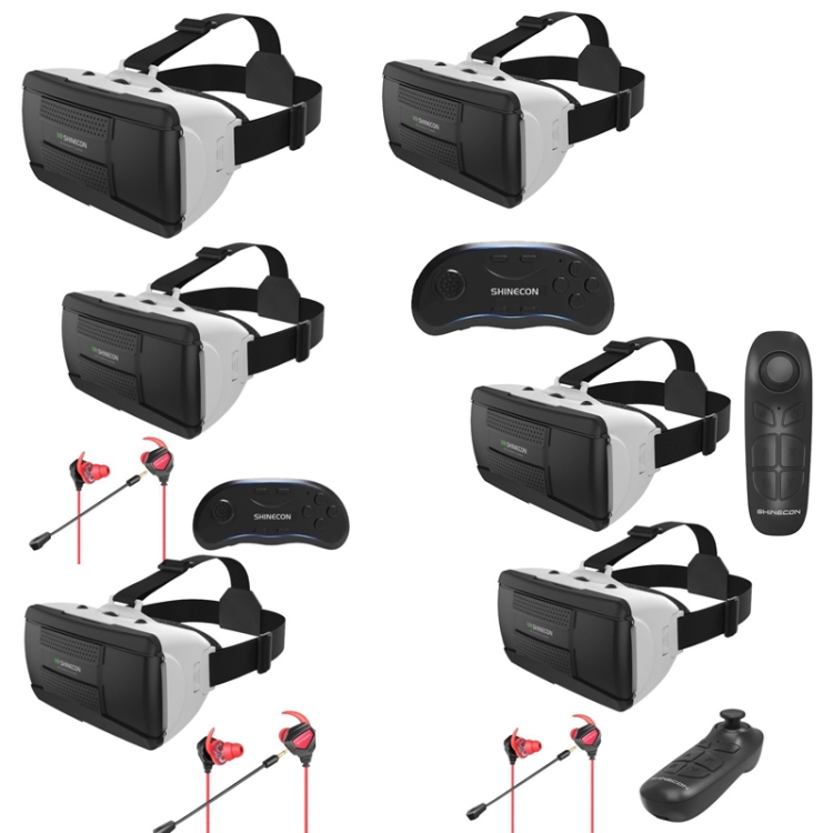 VRSHINECON G06B + B01 + HS6G Casque VR Lunettes Téléphone 3D Réalité  Virtuelle Jeu Casque Tête Portant Des Lunettes Numériques
