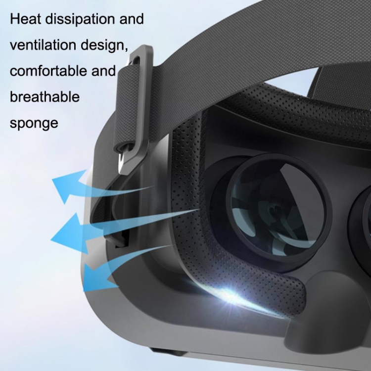 VR SHINECON G13 Gafas de realidad virtual VR Teléfono móvil Juego de películas Gafas digitales 3D (Negro) - B4