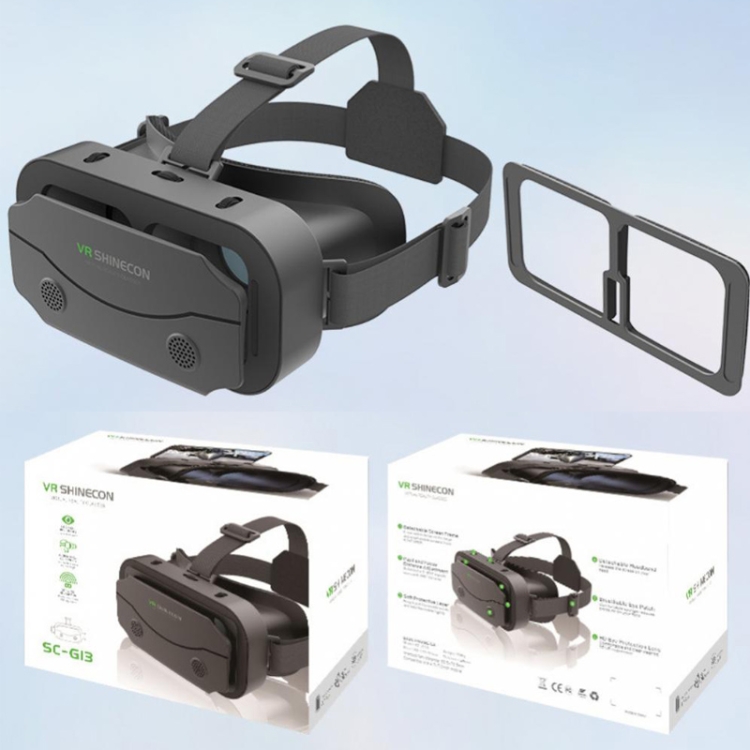 VR SHINECON G13 Gafas de realidad virtual VR Teléfono móvil Juego de películas Gafas digitales 3D (Negro) - B8