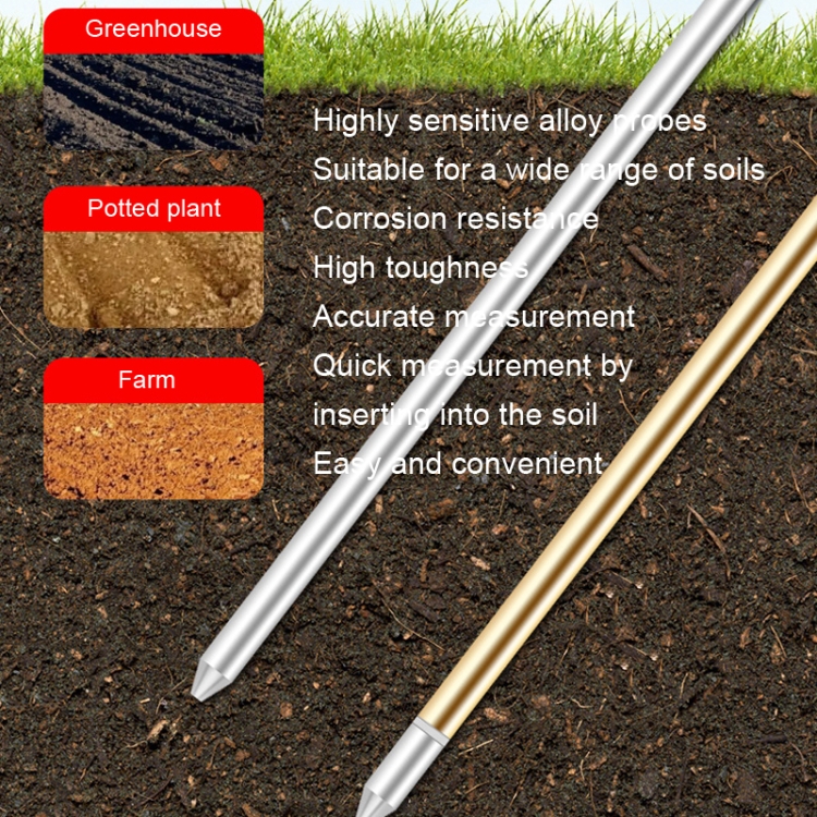 Misuratore di pH 5-IN-1 per Tester del Suolo,Tester per Termometro Digitale  per Piante con illuminazione/Umidità Ambientale/Temperatura/Umidità/PH del  Suolo,per Piante in Vaso,Giardini 