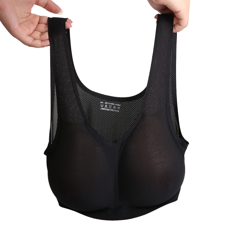 CD Crossdressing Silicone Fake Breast Vest Underwear, Size: C+L