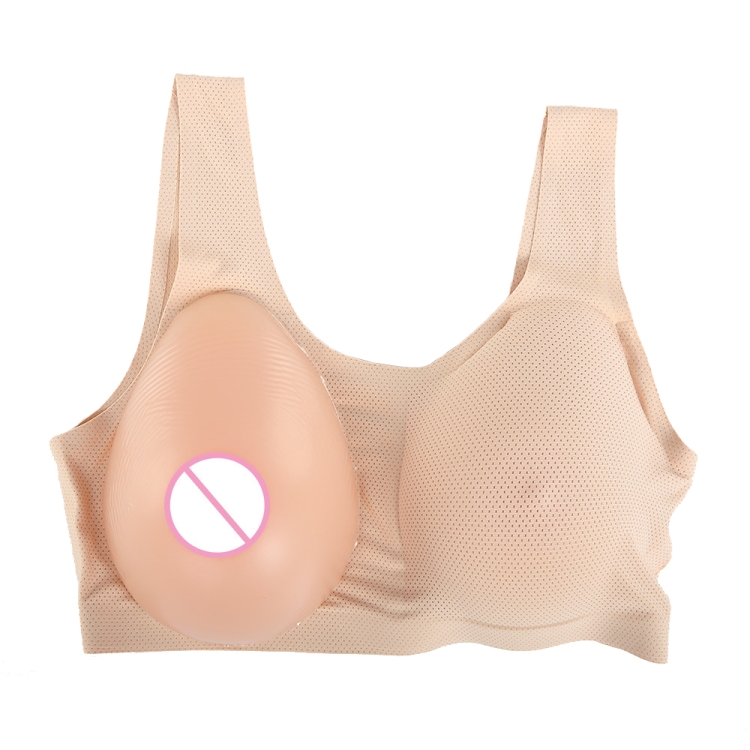 Skinless Silicone Breast Implants Bionic Breast Implants Fake Breast  Underwear Chest Pads, Size:C Cup(Paste