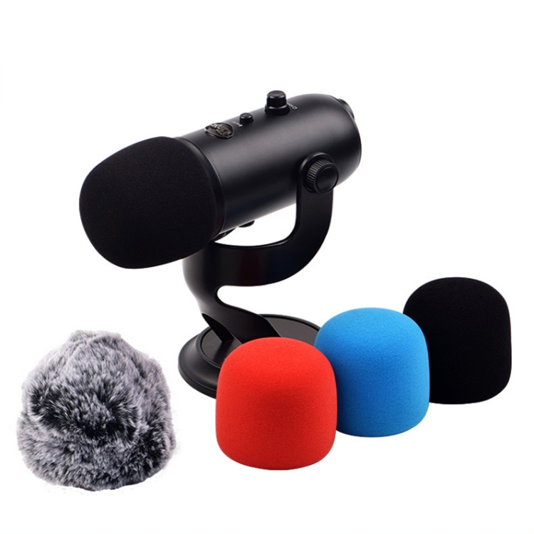 Per Blue Yeti Pro Spugna anti-pop e antivento/Copri microfono soffice,  Colore: Spugna blu