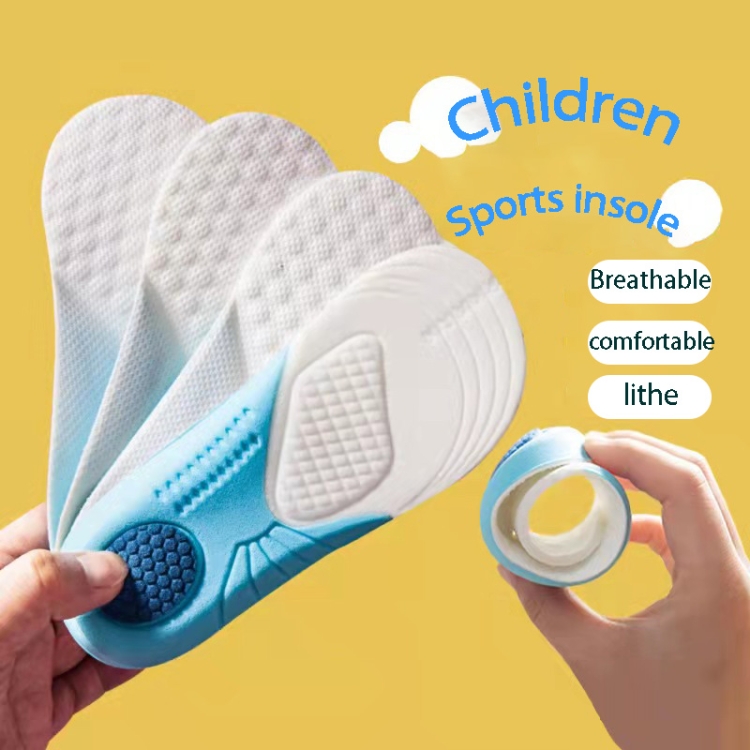 1 paire PU respirant doux sport semelle intérieure absorbant les chocs  coussinet de pied absorbant la sueur insert de chaussure élastique, taille:  M (6-9 verges) (jaune)