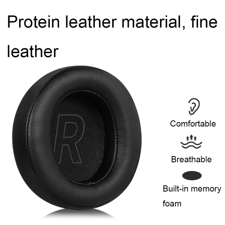 For Edifier G5BT 2pcs Leather Headset Breathable Sponge Cover(Black) For Edifier G5BT 2pcs Leather Headset Breathable Sponge Cover(Black)