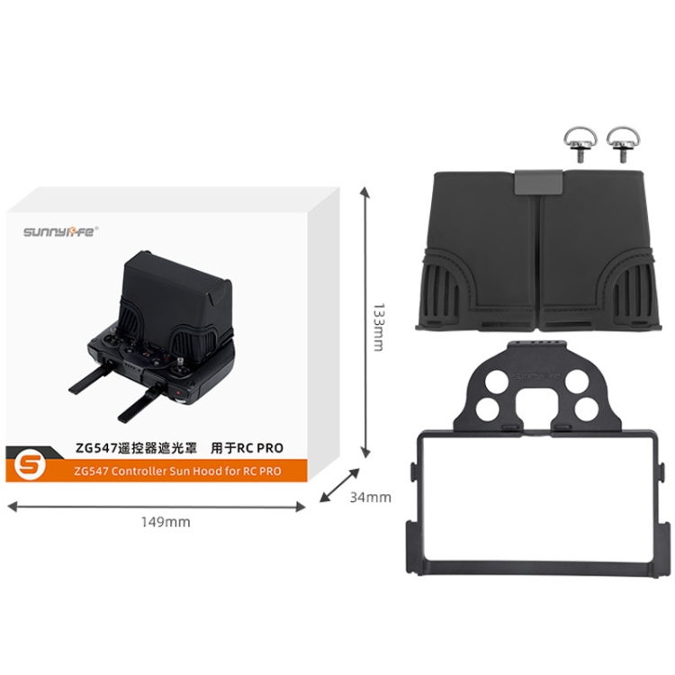 Sunnylife ZG547 Para Mavic 3 / RC Pro / Mini3 Pro Capucha de control remoto (Negro) - B2