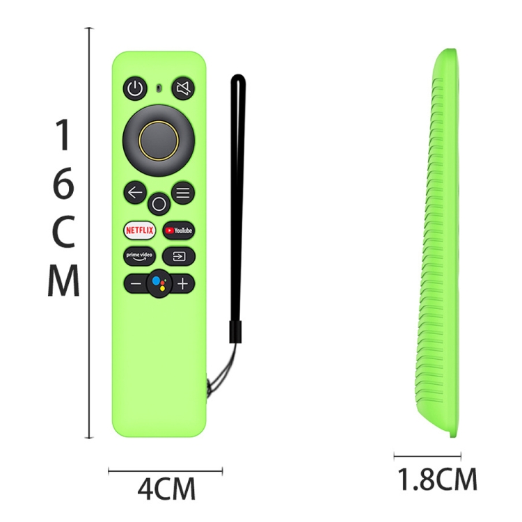 Pour Realme 32/43 pouces Y41 TV télécommande tout compris étui de protection  en silicone anti-chute (vert lumineux)