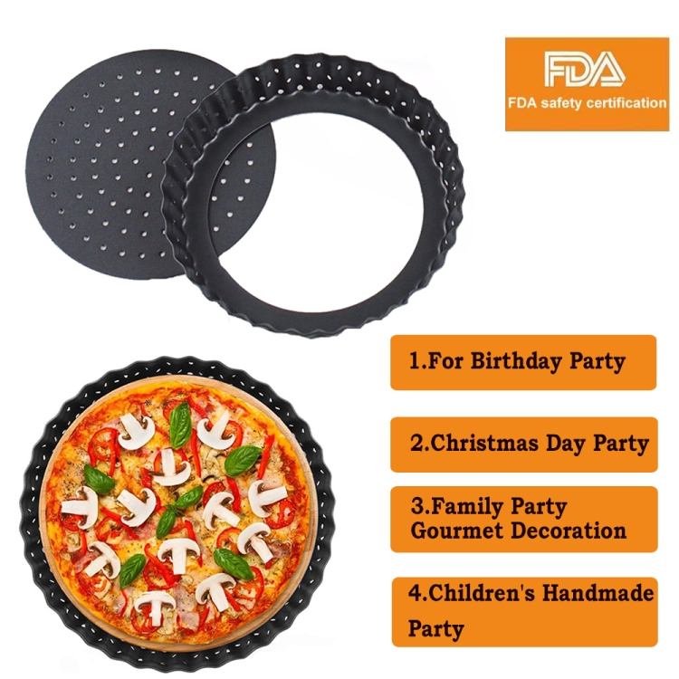 BM1075 Teglia Per Pizza Forata Da Cucina In Acciaio Al Carbonio Stampo Per  Torta Di Frutta Antiaderente Bakeware, Specifica: 5 Pollici