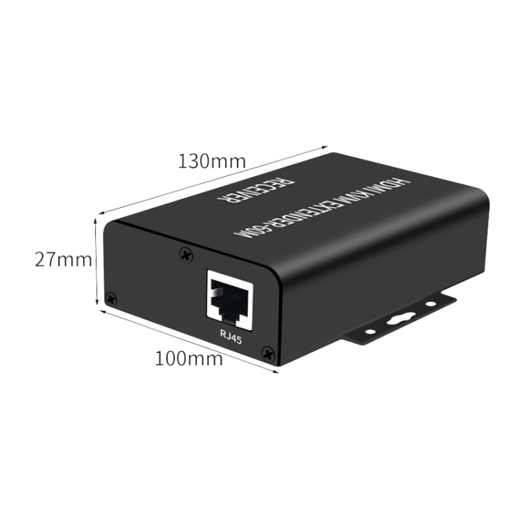 BW-HKE60A HDMI 60m KVM con extensor USB Soporte POE Fuente de alimentación de extremo único con enchufe de EE. UU. (Negro) - B2