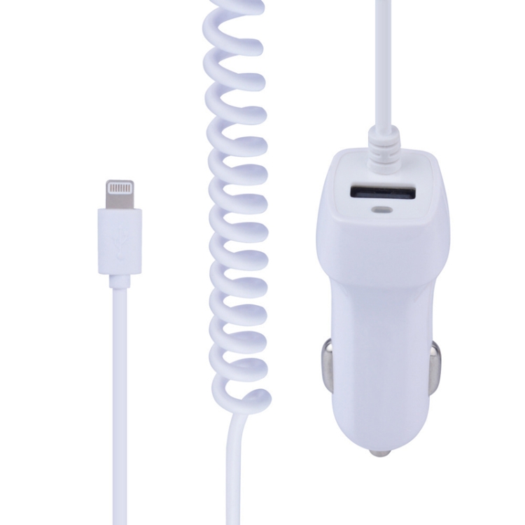 522AL Fast Charging With Cable Car Charging, Output Interface: 8 Pin (White) 522AL Fast Charging With Cable Car Charging, Output Interface: 8 Pin (White)