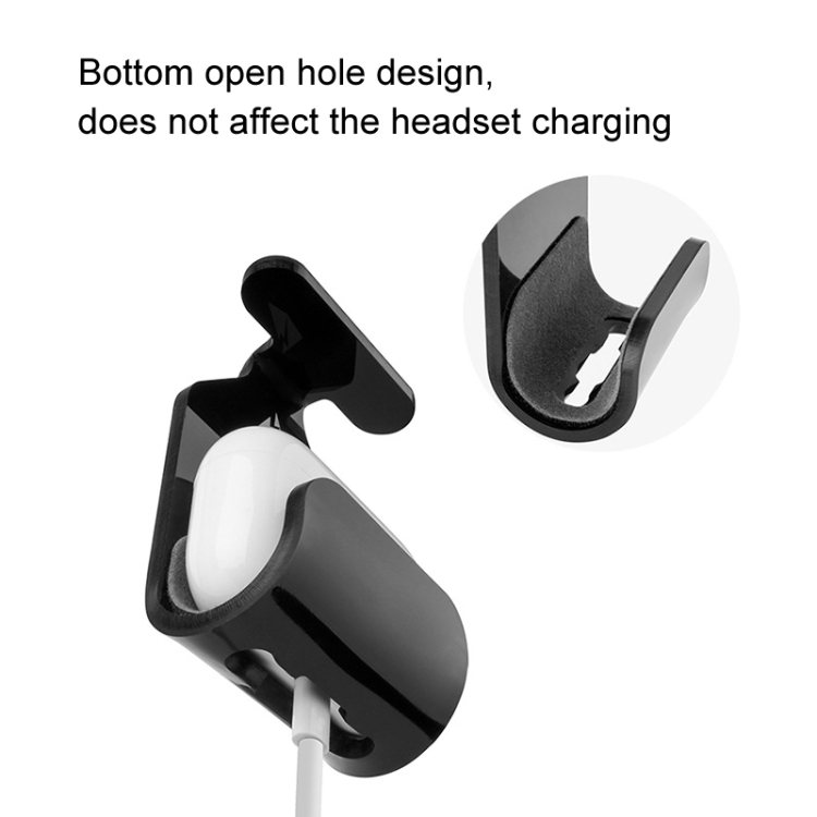 For AirPods Pro Headphone Storage Bracket Magnetic Suction Acrylic Mount(Black) For AirPods Pro Headphone Storage Bracket Magnetic Suction Acrylic Mount(Black)