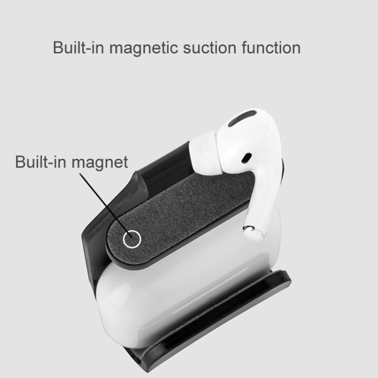 For AirPods Pro Headphone Storage Bracket Magnetic Suction Acrylic Mount(Black) For AirPods Pro Headphone Storage Bracket Magnetic Suction Acrylic Mount(Black)