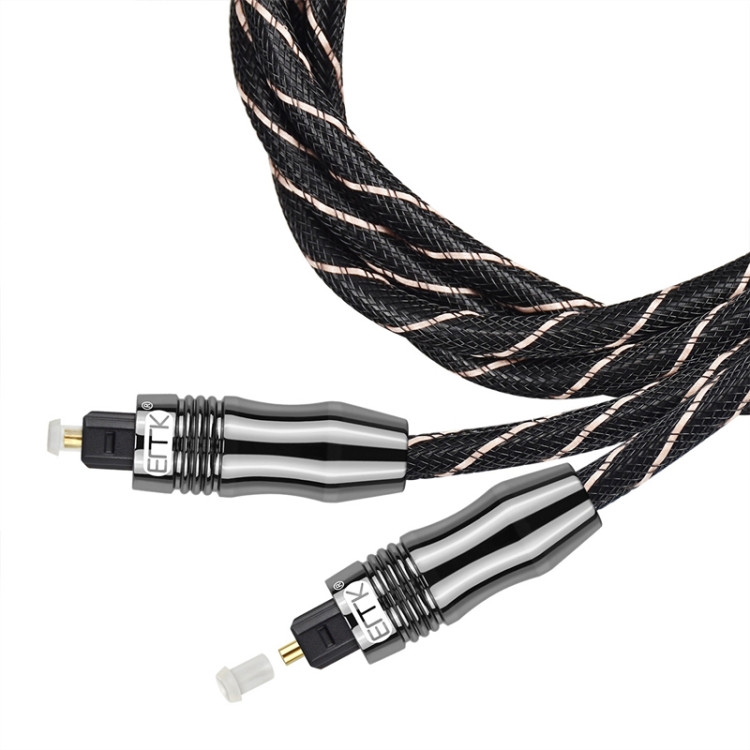 EMK QH/A6.0 Línea de audio amplificador de cable de audio de fibra óptica digital, longitud 30 m (negro) - B1