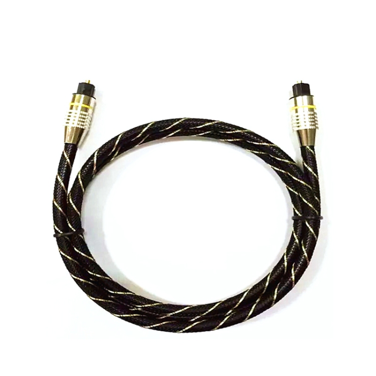 EMK HB/A6.0 Interfaz SPDIF Cable de fibra óptica de audio digital de alta definición, longitud: 1 m (neto blanco y negro) - B1