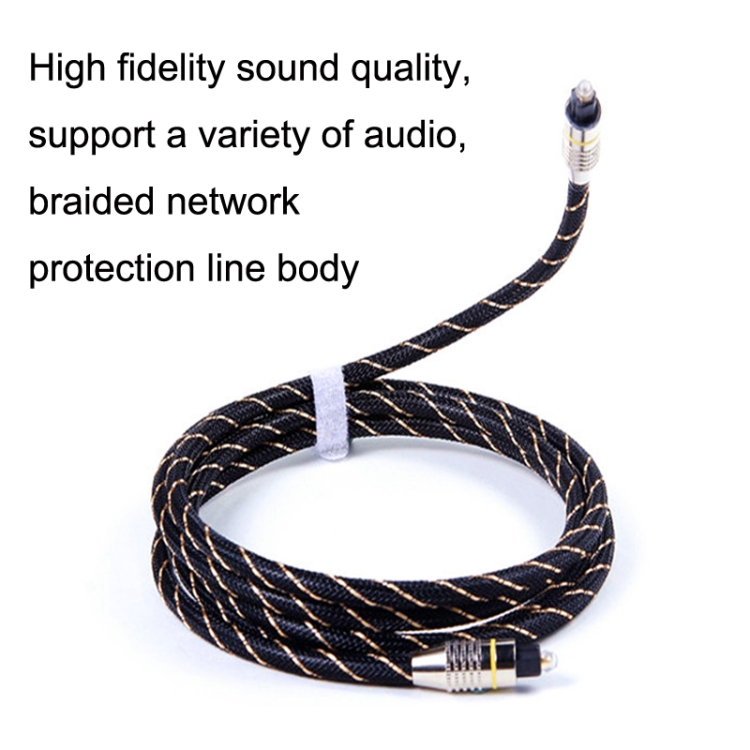EMK HB/A6.0 Interfaz SPDIF Cable de fibra óptica de audio digital de alta definición, longitud: 15 m (neto blanco y negro) - B6