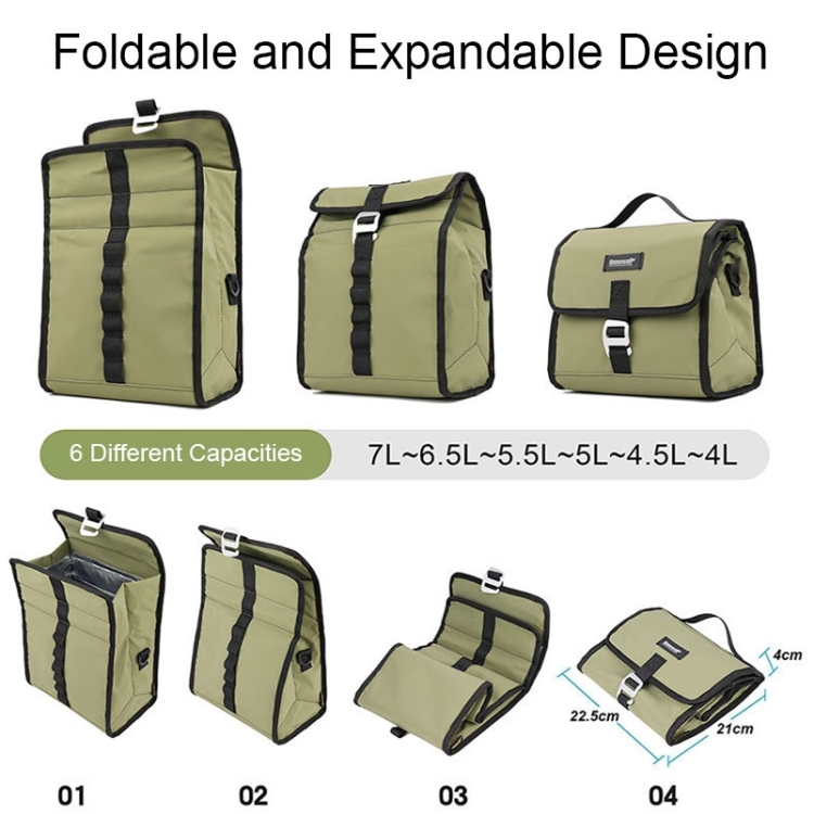 Rhinowalk RK9106 Foldable Outdoor Cycling Handlebar Bag Multifunctional  Bike Bag(Gray)