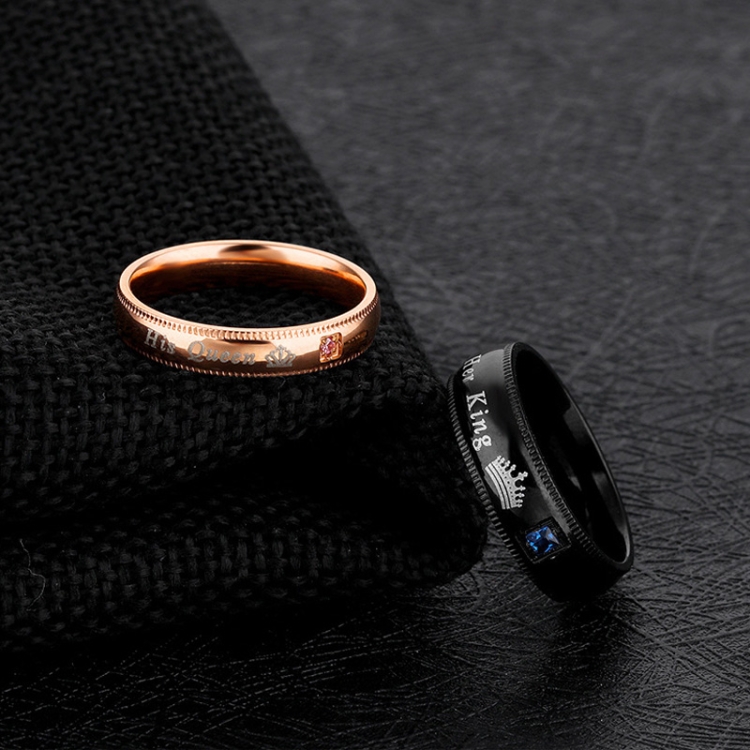 606 Ringe 606 paar ring titanium stalen ring, maat: heren stijl 12