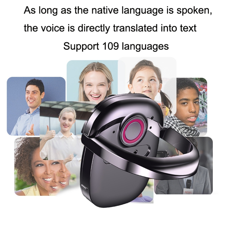 Dispositivo de traductor de idiomas inteligente, traductor electrónico,  portátil, Bluetooth, traducción multilingüe, 33 idiomas, auriculares