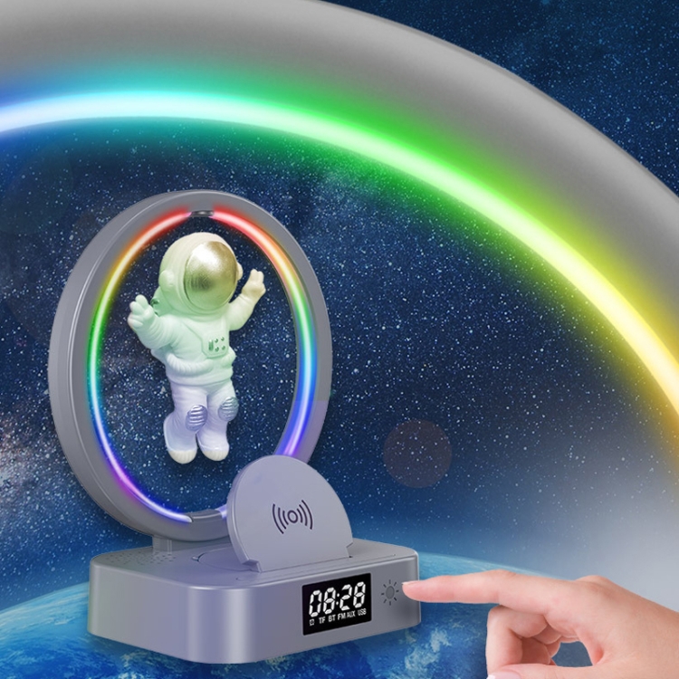 Y-558 Magnetic Levitation Astronaut TWS Bluetooth Speaker With RGB Light,Style: Golden Wireless Charging Y-558 Magnetic Levitation Astronaut TWS Bluetooth Speaker With RGB Light,Style: Golden Wireless Charging