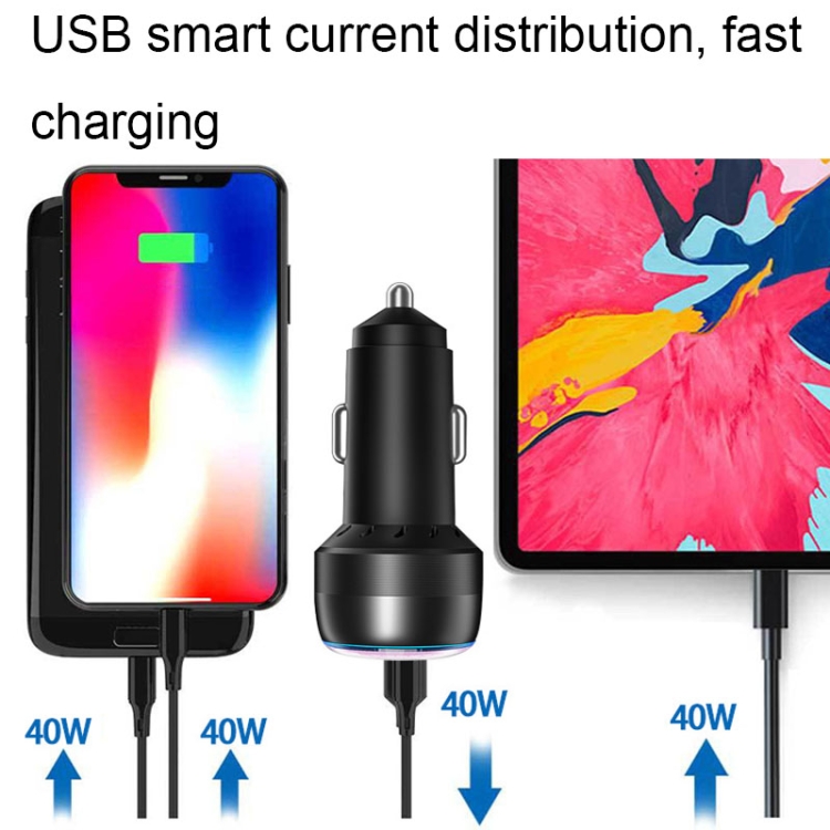 IBD355-2C PD20W+PD20W Smart Car Mobile Phone Charger(Pink) IBD355-2C PD20W+PD20W Smart Car Mobile Phone Charger(Pink)