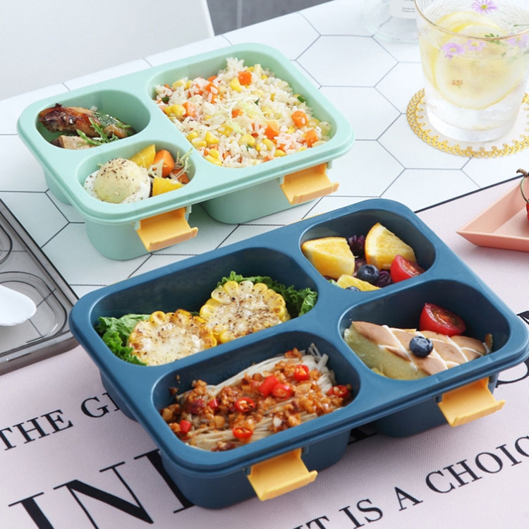 Boîte à lunch en plastique pour micro-ondes à compartiment scellé Assiette  à lunch portable pour étudiant, spécification : 1,3 L (rouge)