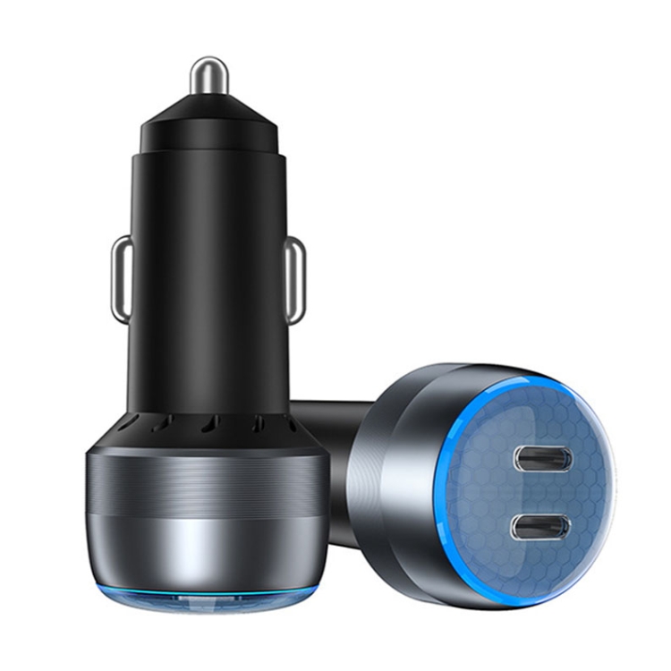 IBD355-2C Dual PD Smart Car Phone Charger With LED Light, Spec: PD45W+PD45W IBD355-2C Dual PD Smart Car Phone Charger With LED Light, Spec: PD45W+PD45W
