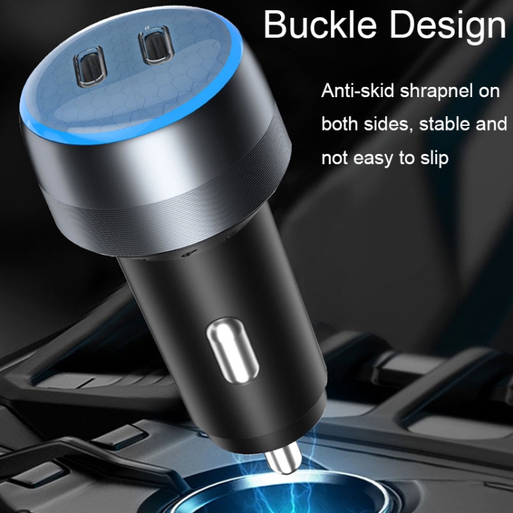 IBD355-2C Dual PD Smart Car Phone Charger With LED Light, Spec: PD45W+PD45W IBD355-2C Dual PD Smart Car Phone Charger With LED Light, Spec: PD45W+PD45W