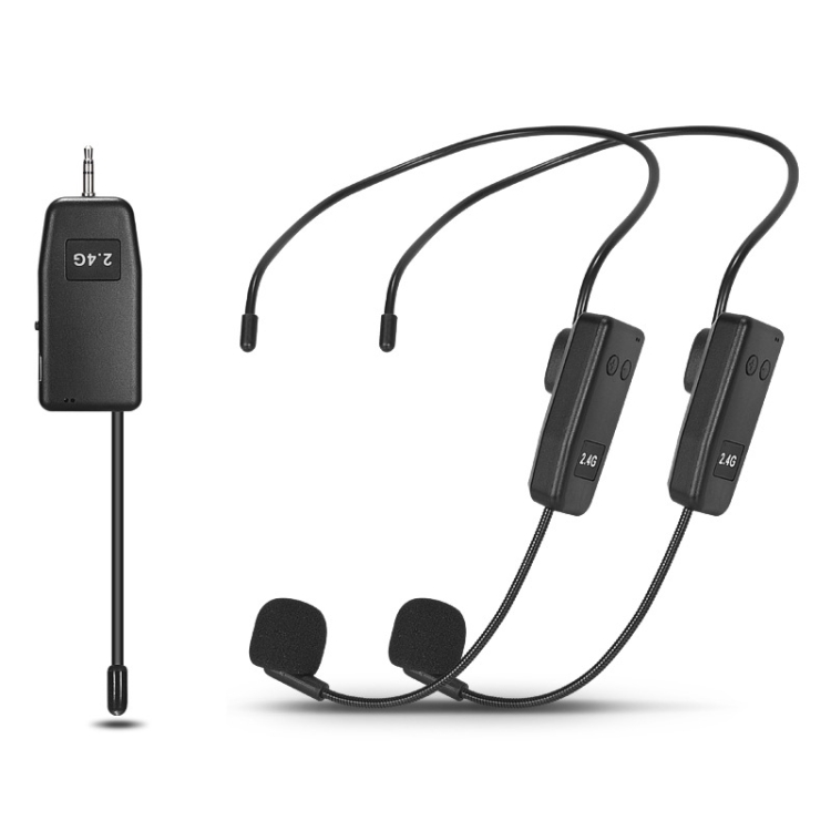 Uno para dos UHF Auriculares inalámbricos Micrófono Lavalier Amplificador de auriculares - 1