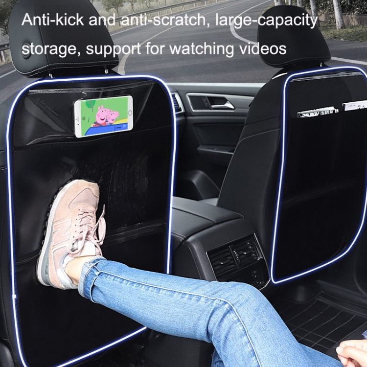 Autositz-Rückenlehne Kinder Anti-Kick-Pad Rückseite hinten  Anti-Schmutz-Universal-Leder-Schutzpolster Aufbewahrungstasche  All-Inclusive-Version
