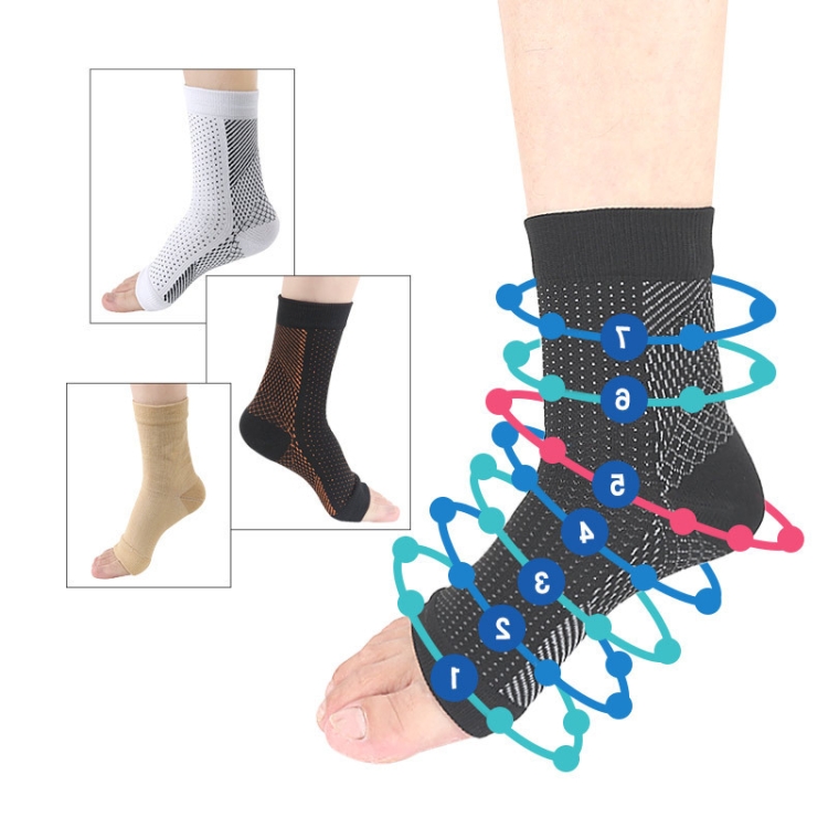 Sports Heel Invisible Toeless Compression Socks, Size: S/M(Copper)