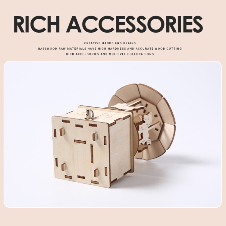 Wooden Mechanical Puzzle Toys Science Electric Assembling Toys ,Style Alarm Clock