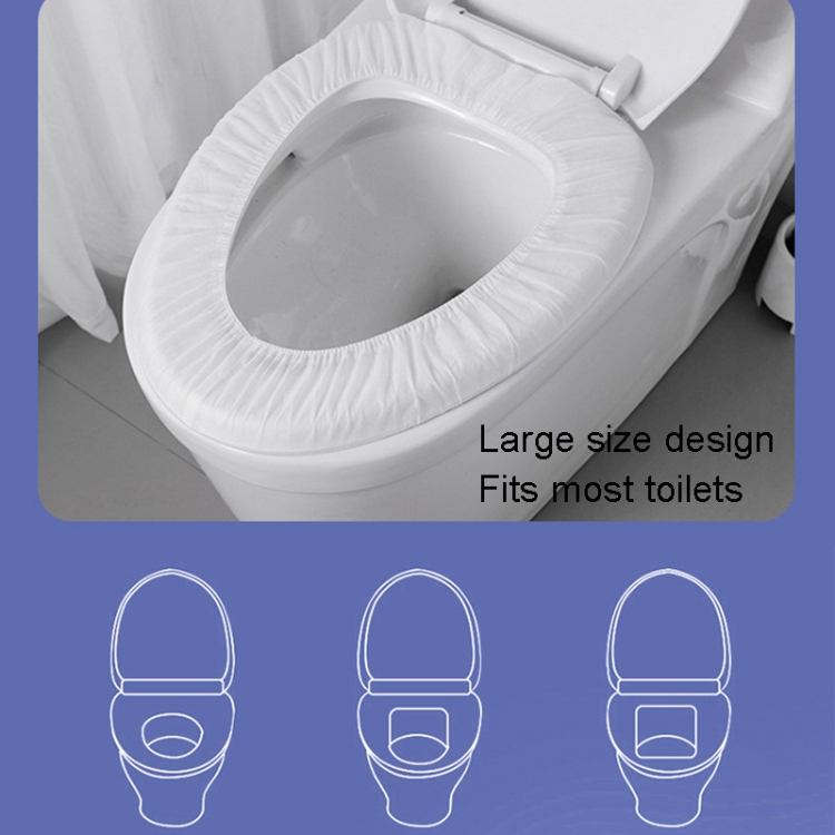 Tragbarer, wasserdichter Einweg-Toilettensitzbezug aus Vliesstoff (blau)