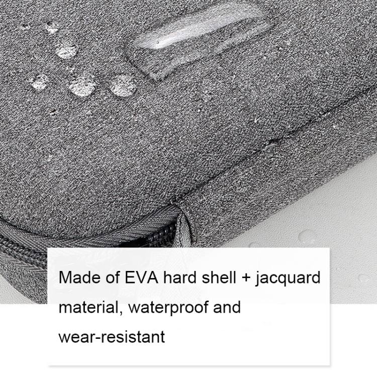 YK05 EVA Hard Shell Anti-Shock Anti-Fall Mobile Hard Disk Double-layer Digital Storage Bag(Blue)