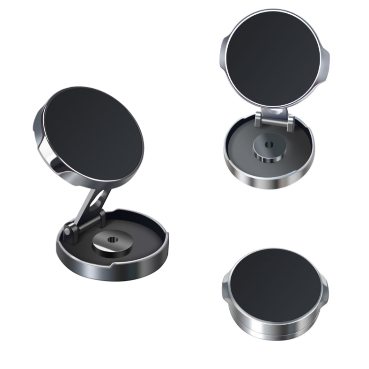 Multi-Angle Positioning Car Folding Circular Car Magnetic Suction Bracket(Silver) Multi-Angle Positioning Car Folding Circular Car Magnetic Suction Bracket(Silver)