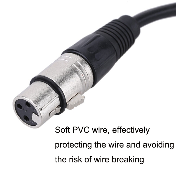 6.35mm Caron Female ถึง XLR 2pin Balance Microphone Audio Cable Mixer ...