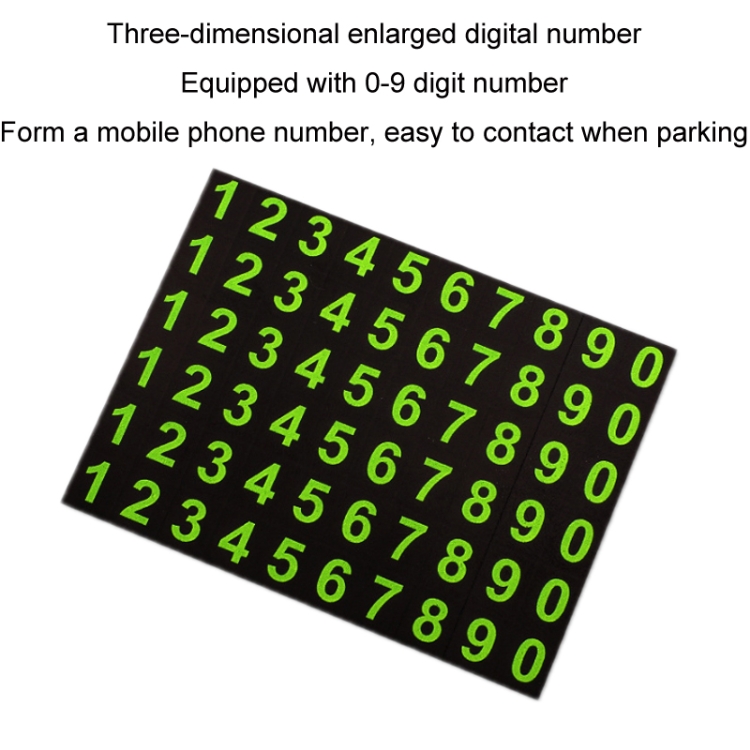 Car Center Console Mobile Phone Anti-skid Mat Temporary Parking Number Plate(With  Bracket)