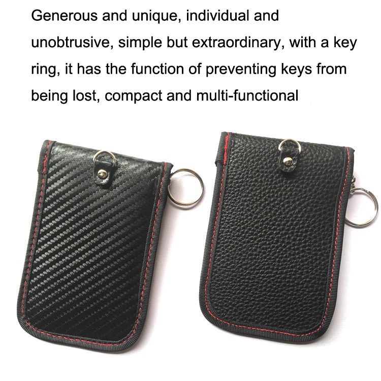 ZD-03-220 3 stücke Leder RFID Fernbedienung Auto Abschirmung Schlüsseletui  Doppelt Quadratische Schlüsseletui