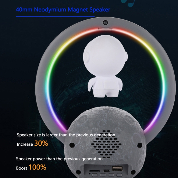 Y-598 Suspended Astronaut Bluetooth Speaker RGB Light Subwoofer Ornament,Spec: 598B Silver+Gift Bag Y-598 Suspended Astronaut Bluetooth Speaker RGB Light Subwoofer Ornament,Spec: 598B Silver+Gift Bag