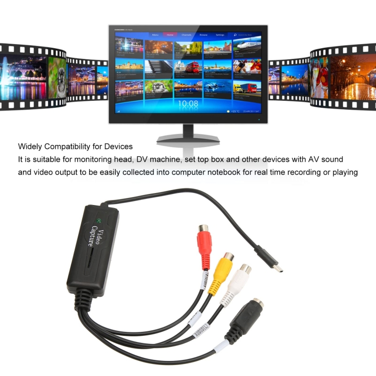 Tarjeta de video USB-C/Tipo-C Convertidor de 1 canal de puerto USB 3.1 para monitor AV de computadora de teléfono móvil - 4