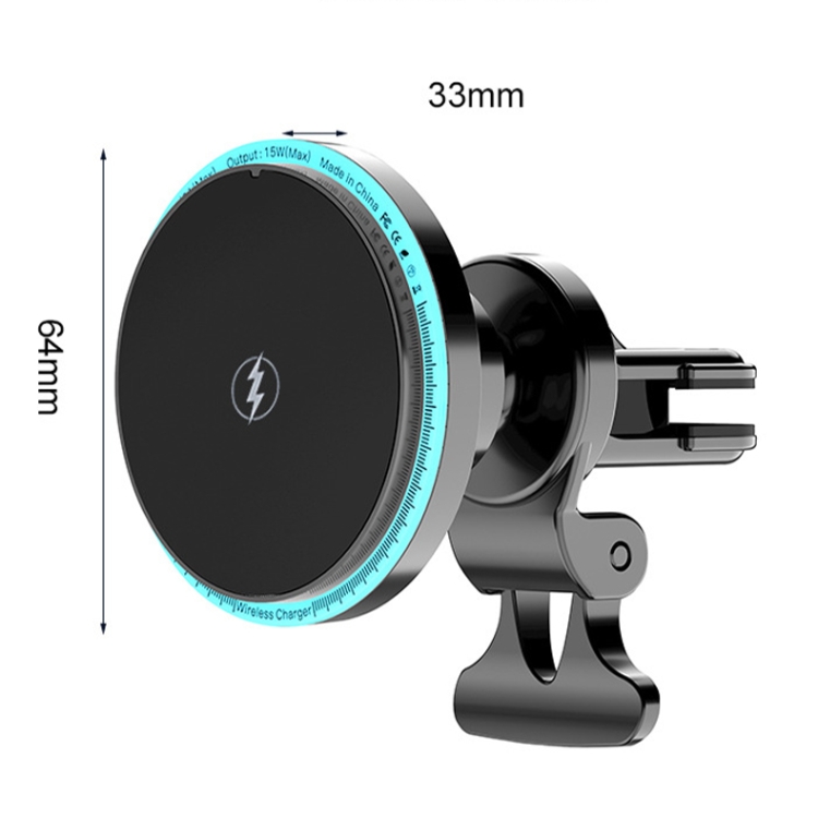 M2 Magnetic Car Wireless Fast Charging Mobile Phone Holder with LED Ambient Light(Black) M2 Magnetic Car Wireless Fast Charging Mobile Phone Holder with LED Ambient Light(Black)