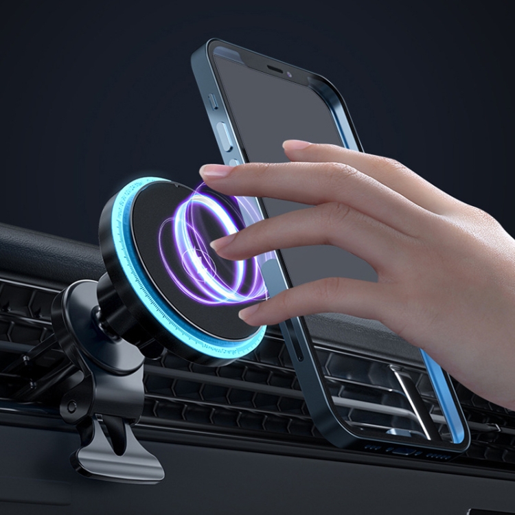 M2 Magnetic Car Wireless Fast Charging Mobile Phone Holder with LED Ambient Light(Black) M2 Magnetic Car Wireless Fast Charging Mobile Phone Holder with LED Ambient Light(Black)