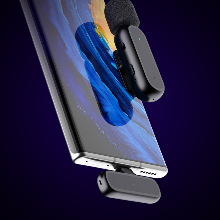 Nouveau Microphone Lavalier sans fil, annulation du bruit, enregistrement  Audio vidéo pour iPhone/iPad/Android/Xiaomi/Samsung Li