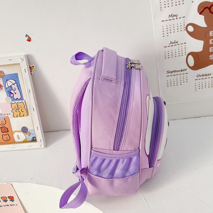 Kindergarten School Bag Children Cute Cartoon Backpack Light Purple