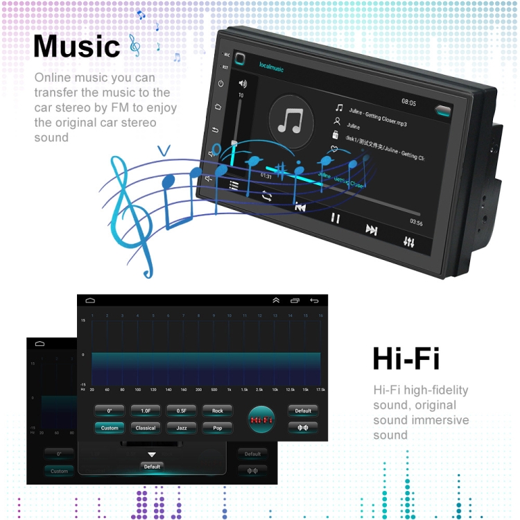 Autorradio 2 DIN S- OB7A: 1GB RAM - 32GB ROM - USB